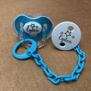 CHUPETE Y PORTA CHUPETE PERSONALIZADO "EYDEN" BOANN