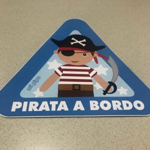 PEGATINA COCHE PERSONALIZADA "PIRATA A BORDO" BOANN