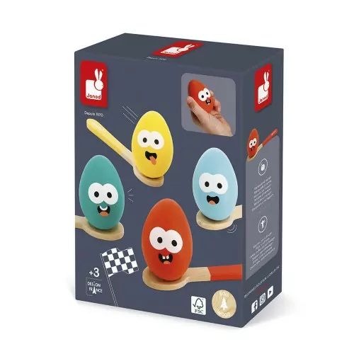 JUEGO CARRERA DE CUCHARAS Y HUEVOS JANOD