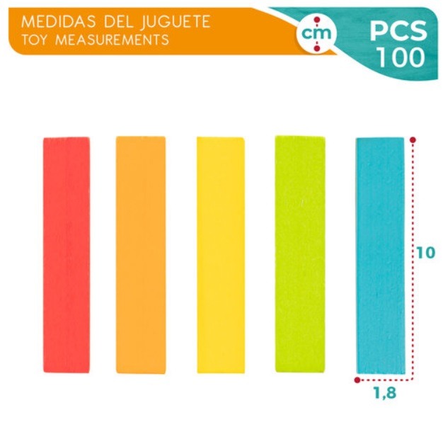 JUEGO CONSTRUCCION 100 BLOQUES DE MADERA WOOMAX - Imagen 3
