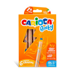 LAPICES DE COLORES 6 UDS. BABY 3 EN 1 CRAYONE CARIOCA